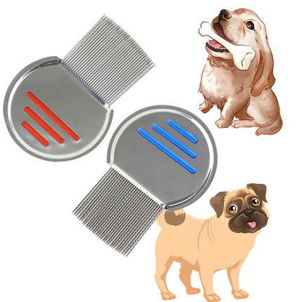 2 pieces metal lice comb, stainless steel extra fine lice comb, for removing lice and dandruff for all hair types, for babies, children, adults and pets