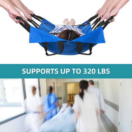 Fanwer (178 cm x 70 cm sliding sheet for bedridden patients with reinforced handles, sliding sheet care for moving and lifting patients, extendable, sliding sheet for nursing staff, family kitchens
