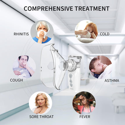 FEELLIFE Inhaler Adults, Inhalation Device Adults Children, Nebulizer Inhaler, Nebulizer Inhaler Quieter Under 25 dB, Portable Rechargeable Inhaler Respiratory Diseases