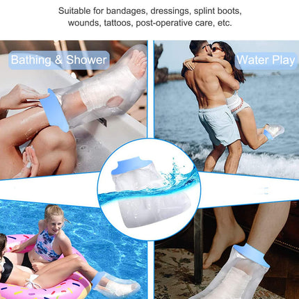 CureSquad Shower Protector Foot, Waterproof Foot Cover for Shower, Soft Comfortable Cast Cover for Foot, Ankle Cast Covers for Shower Adult, Reusable Cast Protector, Wound Care Accessory
