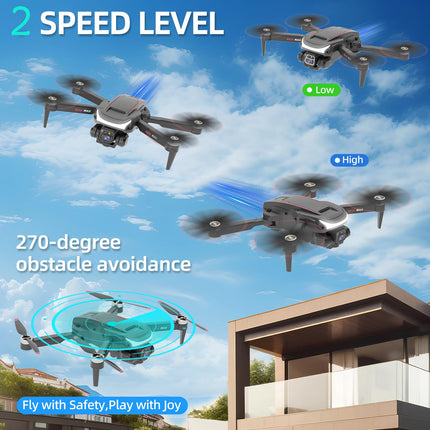 Drone with Camera, HD 1080P Drones with Brushless Motor, Drone with Dual Camera for Kids Drone, RC Quadcopter Drone with 3D Flips, One Key Takeoff/Landing, 2 Batteries