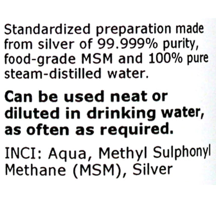 Silver MSM 25 (liquid) - 50 ml pipette bottle