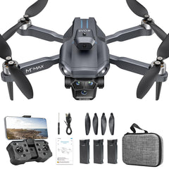 HYTOBP M°max Drone with 1080P Camera for Adults, Drones for Kids Brushless Motor, RC Drone, 3 Batteries, 5G WiFi, Altitude Hold, One-Button Takeoff/Landing, Headless Mode, 3D Flip