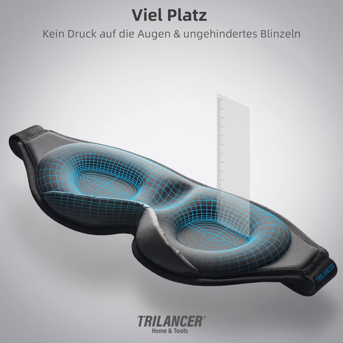 2025 Innovative Schlafmaske für Herren und Frauen. 100% Licht blockierend Ergonomische, einstellbare Augenmaske mit Ohrstöpseln Schlaf, Nickerchen, Meditation, Reisen, angenehme Nachtruhe(Schwarz)