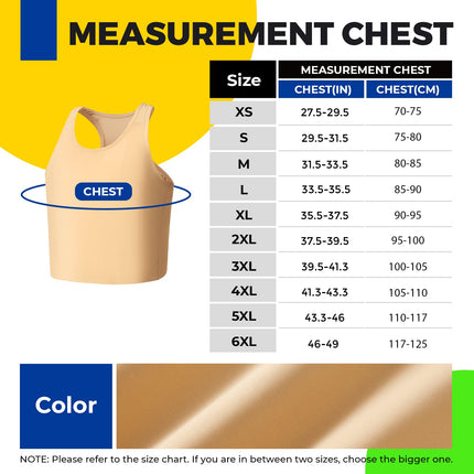 Wonababi Chest Binder for Transgender, Trans Binder with Racerback Chest Binder for Cosplay FTM Binder