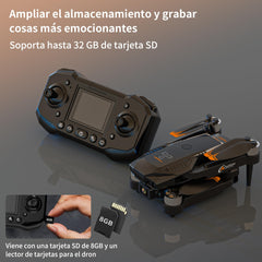 F205 Drone with Camera for 2.4 inch Screen, Brushless Motor FPV Drone for Adults, Auto-Hover, Gesture Control, 8G SD with Card Reader, One-Key Start for Beginners