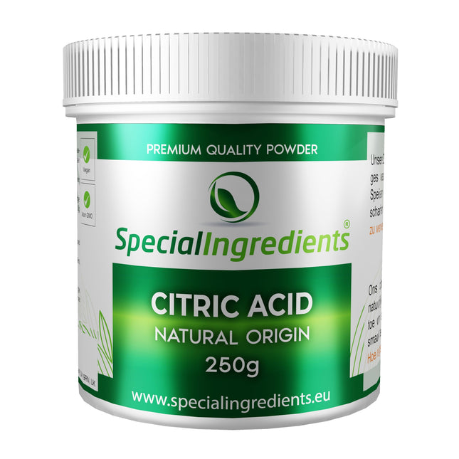 Special Ingredients Citric Acid 250g Pure Food Grade 100% Pure Powder (German Labels and Instructions)