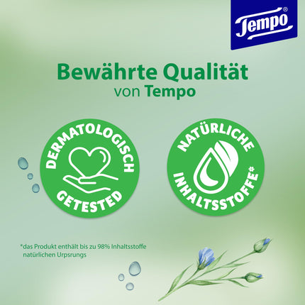 Tempo Moist Toilet Wipes "Gentle &amp; Sensitive" - ​​Megapack - 16 packs of 42 wipes each - Duo Packs - Natural Aloe Vera - Toilet paper, dermatologically tested, pH skin-neutral