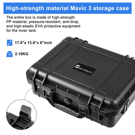 SKYREAT Mavic 3 Bag Waterproof Case, Hard Shell Professional for DJI Mavic 3 Fly More Combo/DJI Mavic 3 Cine Premium Accessories