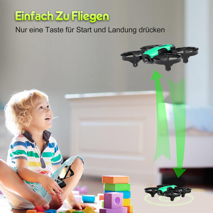 Loolinn | Drone with Camera as a Gift for Kids - Mini Drone Remote Controlled with Video &amp; Photos/Adjustable Camera/Two Batteries/C0 Certified (Gift for Boys and Girls)