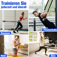 Fokky Fitness Bands Resistance Bands Set with 4 Levels, Resistance Bands with Door Anchor, Handles, Protective Cover, Carrying Bag &amp; Training Instructions, Pull-Up Bands for Stretching/Yoga/Pull-Ups/Strength Training