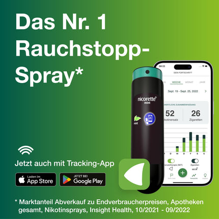 NICORETTE Spray three-pack with mint flavor – Quit smoking with nicotine spray – 1 spray replaces up to 150 cigarettes – for smoking cessation