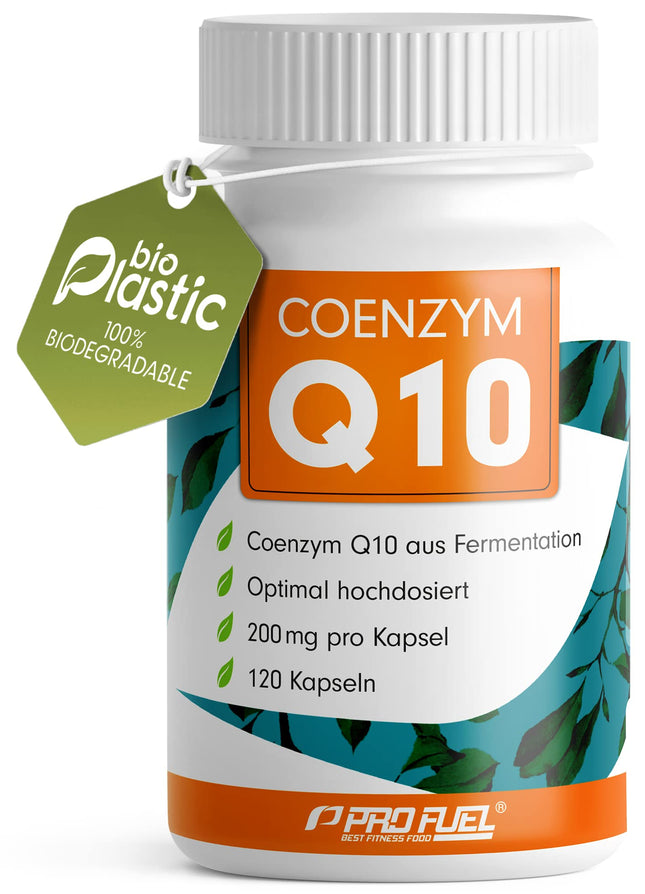 Q10 capsules high-dose 120x with 200mg coenzyme Q10 per capsule - high-quality (vegan) from fermentation - no unwanted additives - laboratory-tested with certificate - supply for 4 months
