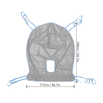 Patient Lift, 4 Positions, Easy to Wash, Patient Transfer Belt, 230 kg Capacity, Mesh for Home Use (XL)