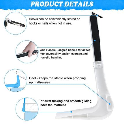 Mattress lifter, Foldable mattress lifter wedge - bed maker, easy mattress lifter, foldable ergonomic wedge for easy lifter, mattress adjustment for disabled people