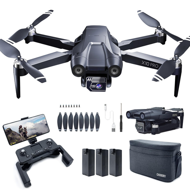 CHUBORY X10 PRO GPS Drone with 4K UHD Camera for Adults, 90 Minutes Flight Time, 1000 Meters Control Range, Auto Return, Follow Mode, Brushless Motor, 5G RC Quadcopter for Beginners
