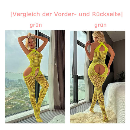 Sexy lingerie for women, women's fishnet bodysuits lingerie, seamless bodystocking catsuit, hollow lingerie pantyhose lingerie, for romantic date wear lingerie yellow
