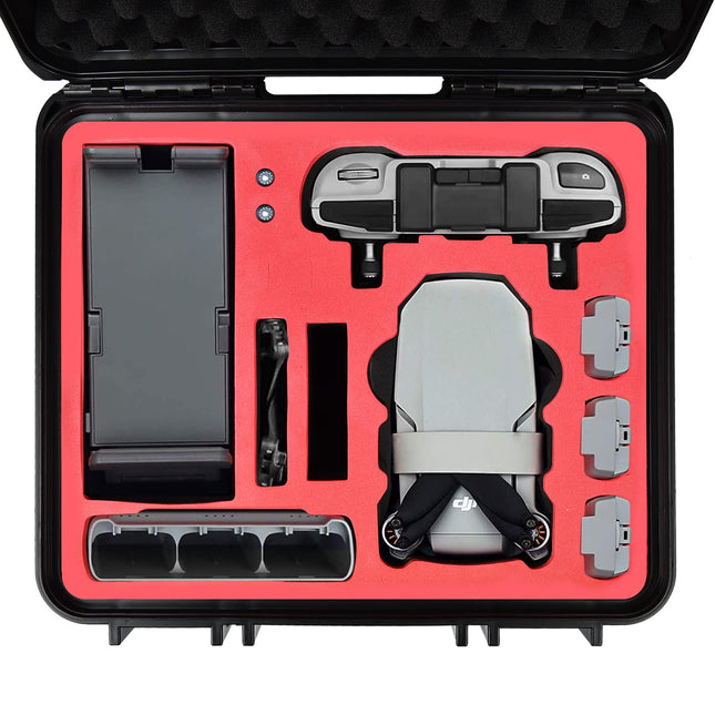 29.5 x 26.6 x 14.2 cm Waterproof Portable Case, JOYCEMALL Professional Large Compact Anti-Crash Carrying Case Hard Shell Storage Box Compatible with DJI Mavic Mini 2 Drone Accessories Full Protection Black