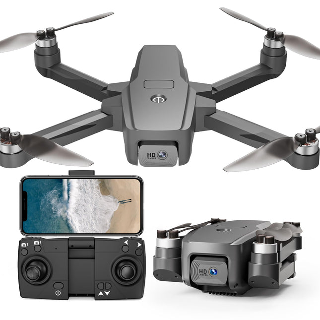 Drone with Camera Foldable Drones for Adults Beginners, Brushless Motor Wind Protection Level 4 Maximum Flight Speed ​​40 KM/H, 1080P HD Camera Motor Adjustable Drone, FPV RC Quadcopter