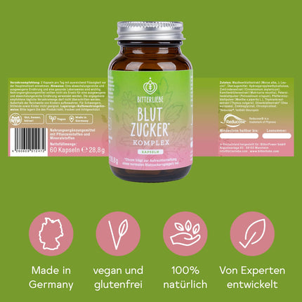 BitterLiebe Blood Sugar* Complex for the natural regulation of blood sugar levels (1)