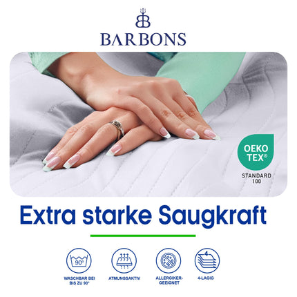 Barbons incontinence pad washable mattress protector 75x90 - waterproof bed incontinence pad mattress pad bed pad washable moisture protection mattress pad (75x90 cm)