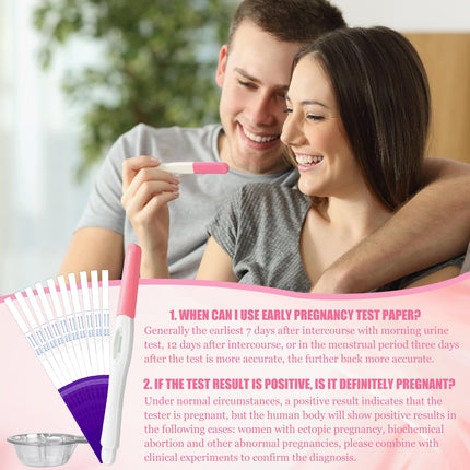 20 pieces pregnancy test early test individually wrapped early pregnancy test pregnancy test with urine cup and pregnancy test strips HCG test pregnant high precision, fast detection