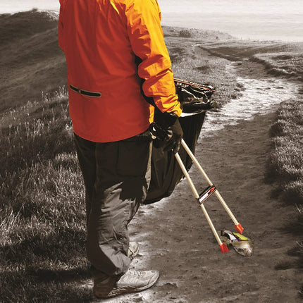 The Helping Hand Company Ranger Max Tongs-Style Litter Picker with Curved Handle, 89 cm, Heavy-Duty Trash Picker, Long Handheld Litter Picker for Adults, Outdoor Waste Collector