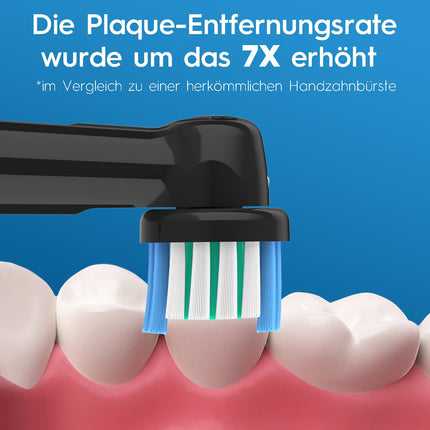 12 Replacement Brush Heads for OralB Vitality Pro, Genius X, Pro Pro Series 3 Plus, Pro 3 Electric Toothbrush, Toothbrush Head Compatible with Braun OralB, Precision Replacement Brush Heads Black by HSYTEK
