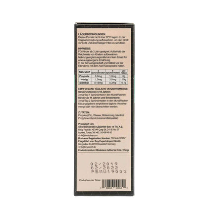 Bee&amp;You Propolis Throat Spray with Honey (6%) 30 ml (Soothing Blend, Fair Trade, Natural &amp; Controlled Ingredients)