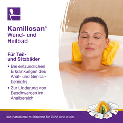 Kamillosan Wound and Healing Bath: Chamomile bath additive for sitz baths, against itching, hemorrhoid complaints, skin inflammations, 250 ml