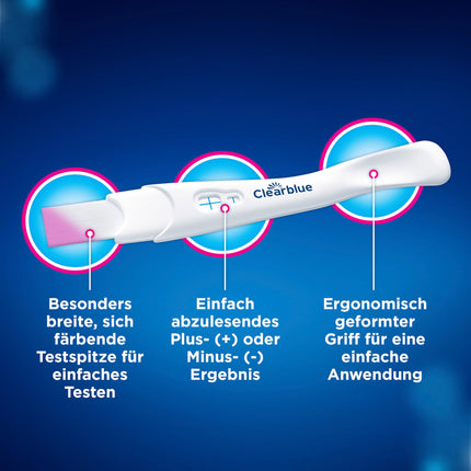 Clearblue Pregnancy Test Fast Detection, 5x Pregnancy Test, over 99% reliable with FloorguardTM , result within 1 minute