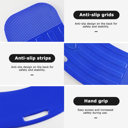 LOSCHEN Transfer Board, Patient Pusher for Transferring Patients or Disabled Persons from a Wheelchair to Bed, Toilet, Bathtub, Car - Push Board with One Handle (Blue)