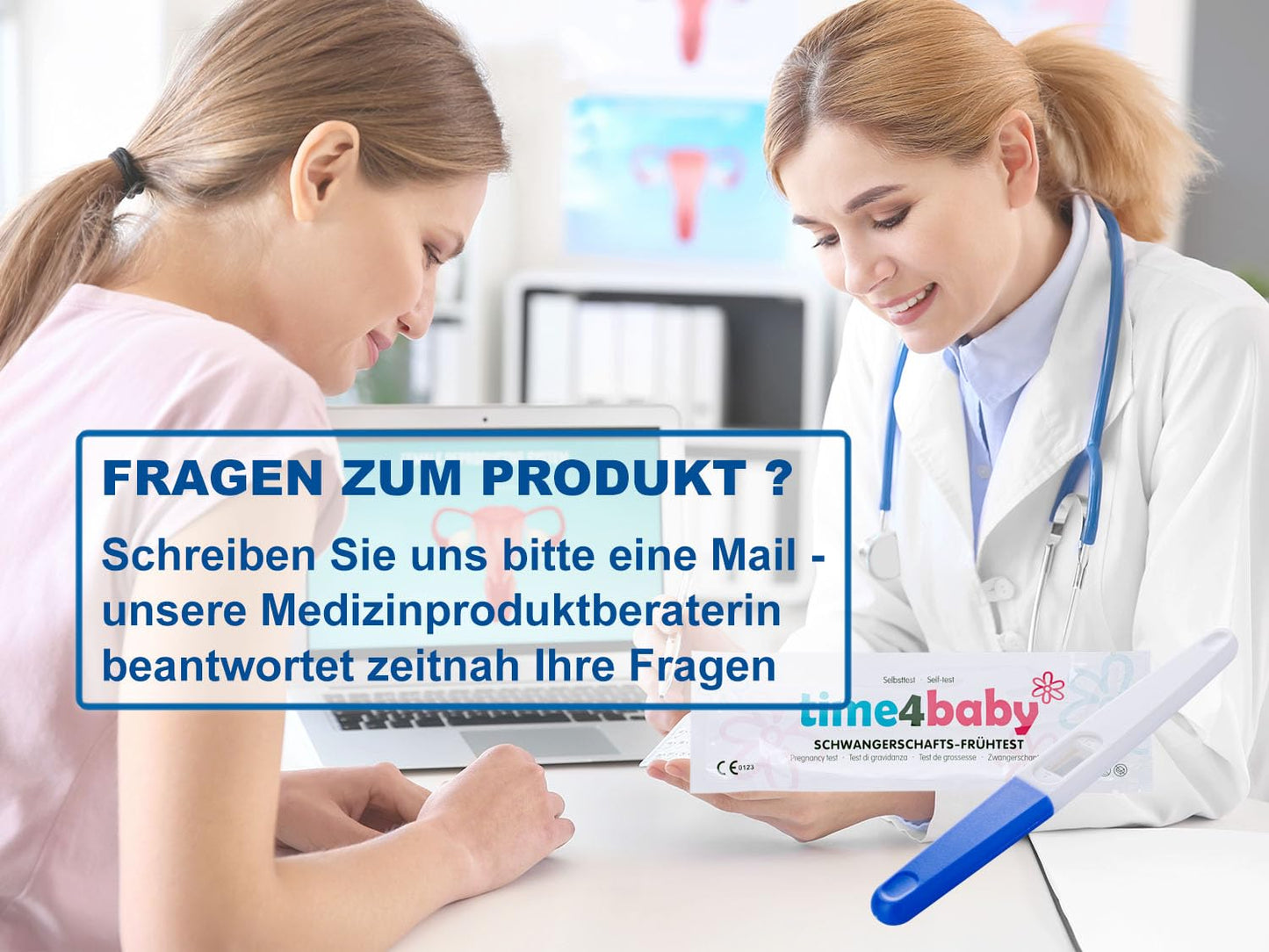 5 x Time4Baby Mittelstrahl Schwangerschaftstest I Frühschwangerschaftstest I Schwangerschaftstest Frühtest I 6 Tage vor dem Ausbleiben der Periode testen