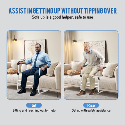 Standing aid, couch chair standing aid for seniors, standing aid for seniors, couch lifting aid, 6 height adjustable, width adjustable, safety handle for patients, seniors and disabled people