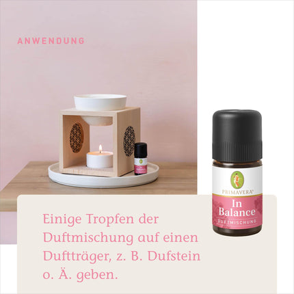 PRIMAVERA In Balance Fragrance Blend 5 ml - Rose, Orange and Rose Geranium - Aroma Oil, Fragrance Oil, Essential Oil Aromatherapy - Balancing - Vegan