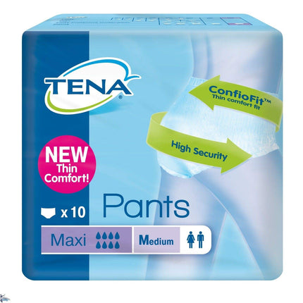 Tena Maxi diapers, for hip size: 80-110 cm, size: M, 4 packs of 10 each