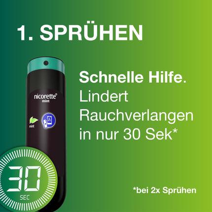 NICORETTE Spray three-pack with mint flavor – Quit smoking with nicotine spray – 1 spray replaces up to 150 cigarettes – for smoking cessation