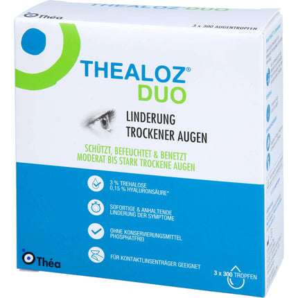 THEALOZ Duo Eye Drops 3X10 ml