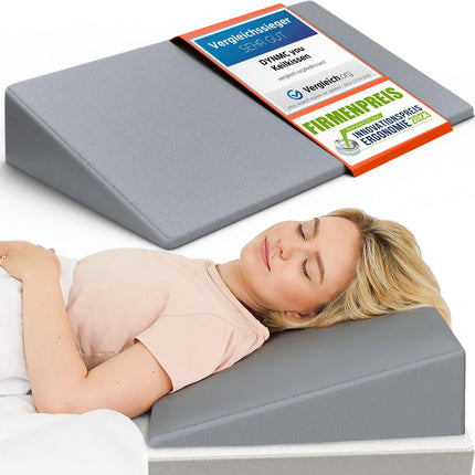 Wedge pillow for bed 90x45cm – Wedge pillow for adults – Comfortable mattress wedge &amp; bed wedge – Oeko-TEX certified – Tested VERY GOOD – Head wedge for comfortable lying, relaxation &amp; restful sleep