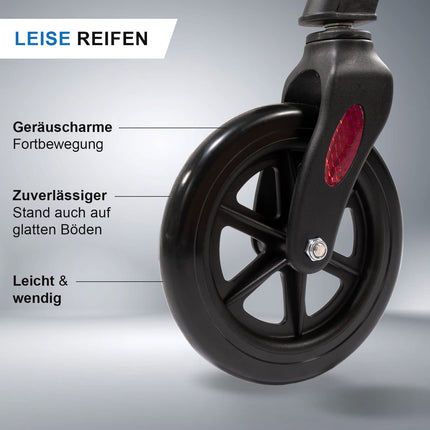 Casa Soft Braun narrow rollator for home &amp; indoor use, foldable &amp; lightweight, 5 kg | height-adjustable indoor rollator from Lösch Reha | reliable walking aid for seniors