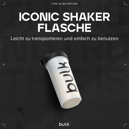 Bulk Iconic Protein Shaker Bottle, With Wire Blender Ball, Protein Shaker, Clear, 750 ml