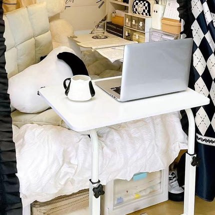 OSKOPWRC Laptop Table Movable Work Desk, Height Adjustable, Portable Nightstand with Wheels, Movable Laptop Desk for Home, Office, Nightstand, Side Table for Over Bed,