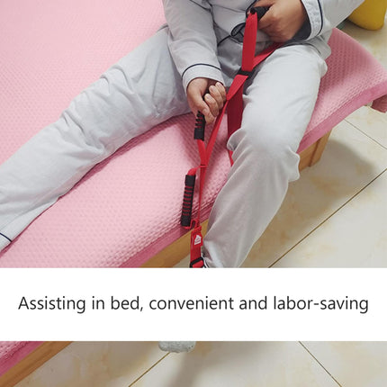 Standing Aid Bed Leg Lifter Mobility Aid for Bed Long Leg Lifter Adjustable Portable Leg Lifter Strap Tensile Strength Hip Replacement Aid with Padded Handrails Foot Loop