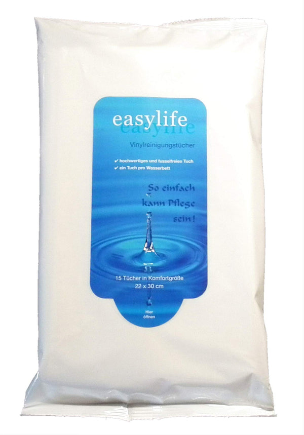 STRICKER care products for waterbeds - Easylife cleaning and care wipes 2 x 15 pieces - suitable all-round care for your waterbed