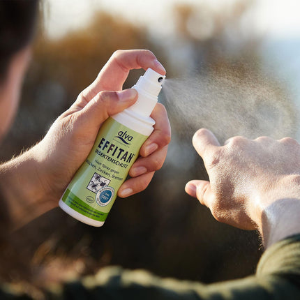 alva® Natural Cosmetics EFFITAN Insect Repellent 100 ml - with lemon eucalyptus oil - without DEET - very effective - effective protection - against mosquitoes, horseflies and ticks