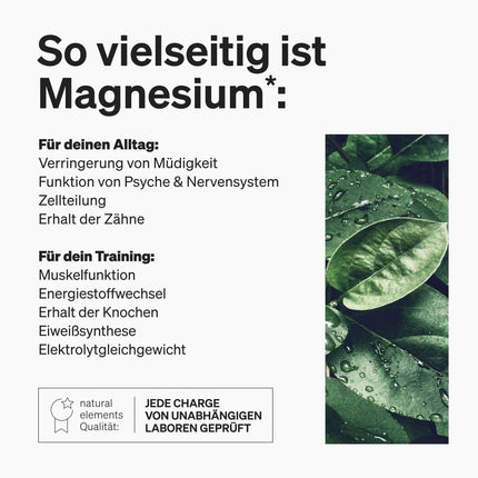 Premium Magnesium Citrate – 365 Capsules – High dosage: 2320mg (of which 360mg elemental magnesium) per daily dose – No additives – vegan, laboratory-tested, and produced in Germany