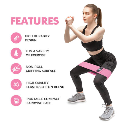CFX Resistance Hip Bands, Fitness Bands Set Yoga Belt in 3 Tensile Strengths Training Band Yoga Band AS Resistance and Support for Leg Training, Strength Training and Pull-ups