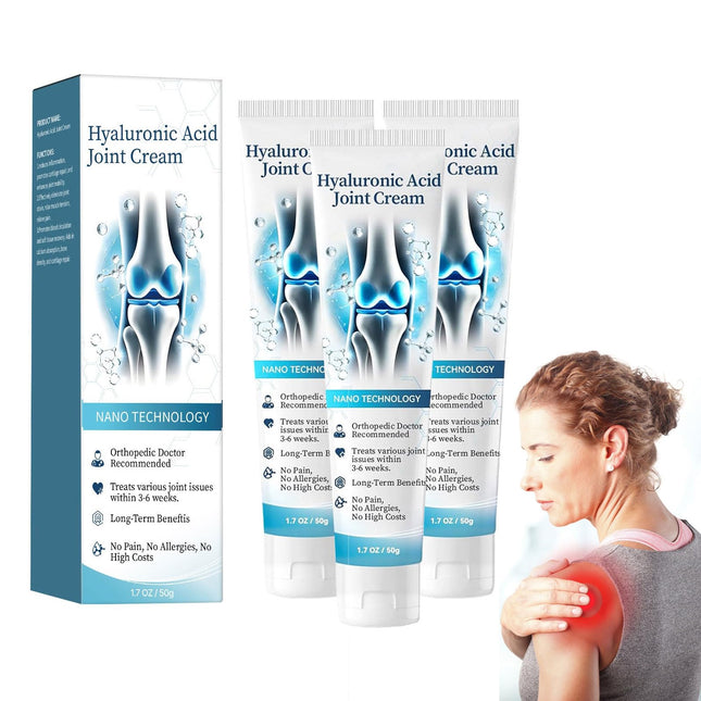Hyaluronic Acid Joint Repair Cream, Arthroheal Pain Relief Cream, Advanced Joint and Bone Care Cream, Joint and Bone Cream for Back, Neck, Hands, Knees (3)