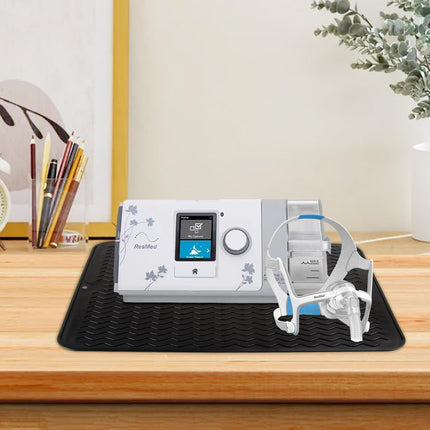 CPAP silicone protective mat, waterproof mat, shock-absorbing bedside table protective mat for noise reduction, non-slip protective pad, to keep the CPAP machine stable on the CPAP bedside table