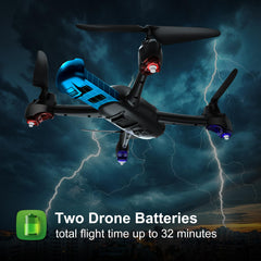 Loolinn | Drone GPS - Drone with HD 1080p Camera for Beginners, RC Quadcopter Drones/GPS Automatic Return / 32 Min Flight Time/Follow Me (Gift Idea)